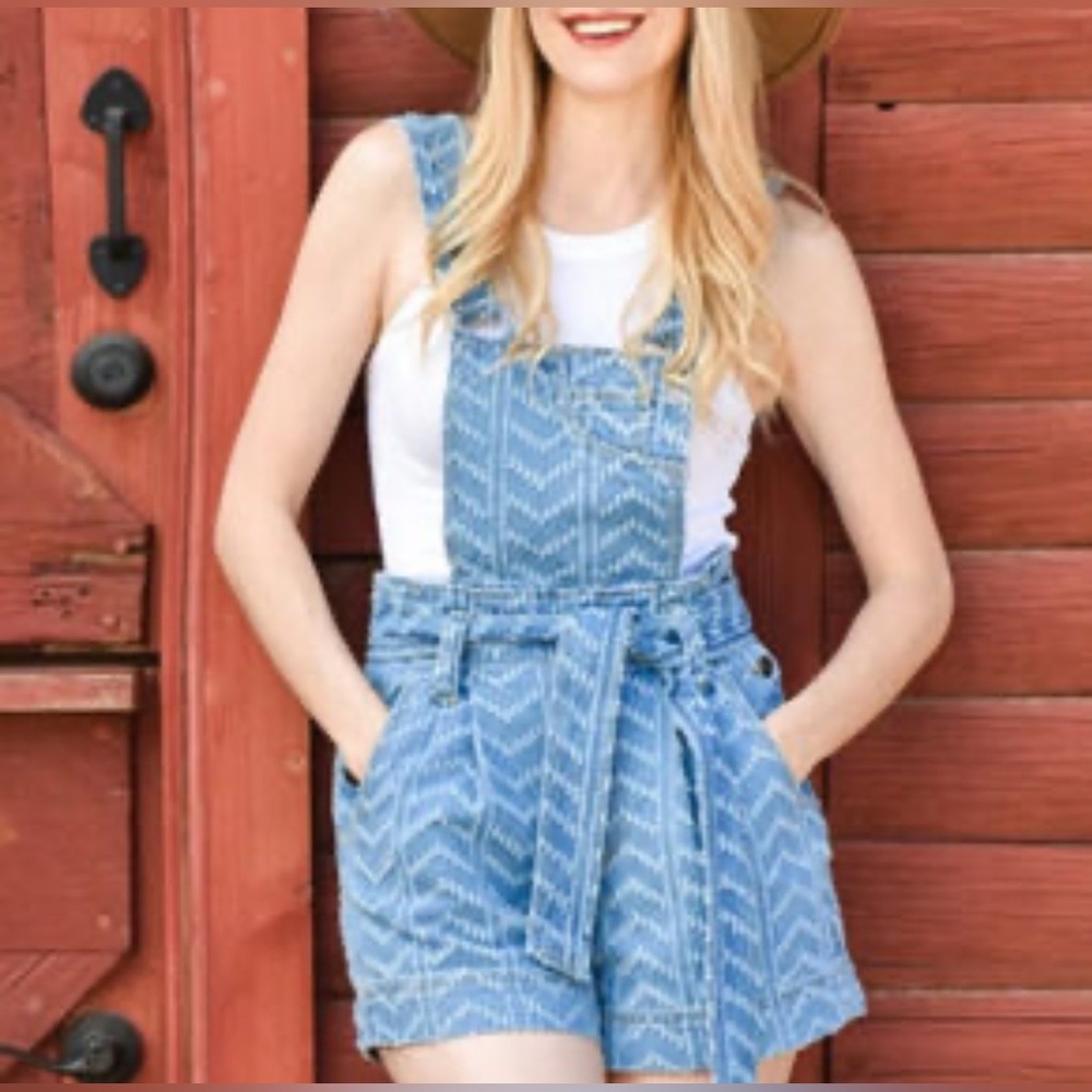 Happy x Nature Cosmo Denim Shortalls Romper Overalls